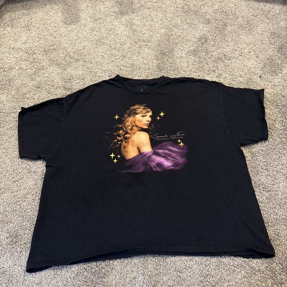 Taylor Swift Speak Now Taylor's Version Shirt Size 4XL XXXXL stars Black Rare